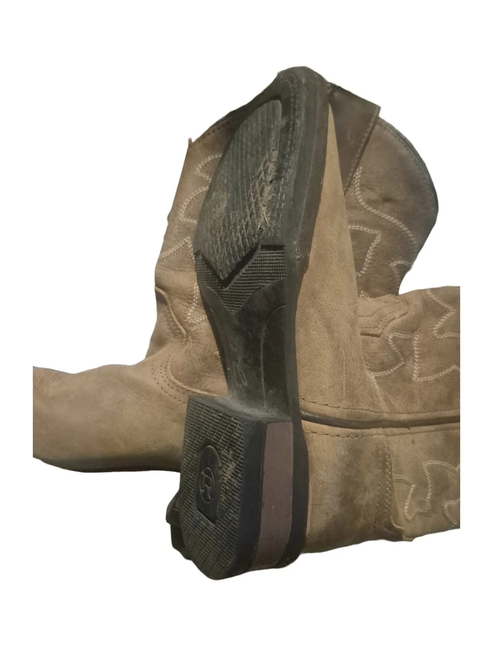 Roper Classic Tan Suede Western Cowboy Kids Boots